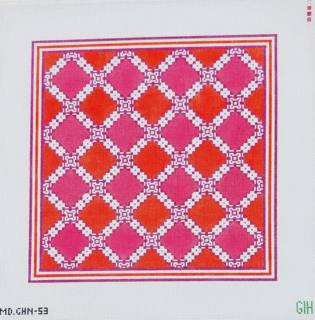 Mosaic Tile - Pink and Orange by Mopsey Designs (thumbnail)