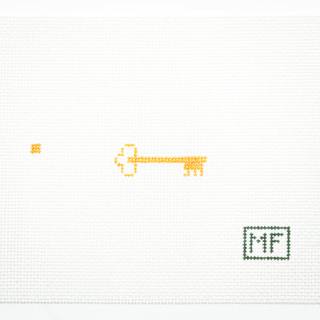 Kappa Key Mini Bag Charm by M F Needlepoint (thumbnail)