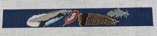 Game Bird Feathers Keyfob by The Gingham Stitchery (thumbnail)