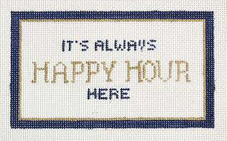 It's Always Happy Hour Here with Stitch Guide by Stitch Style Needlepoint (thumbnail)