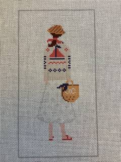 Sailboat Sweater & Skirt Girl by Jennifer Vallez Needlepoint (thumbnail)