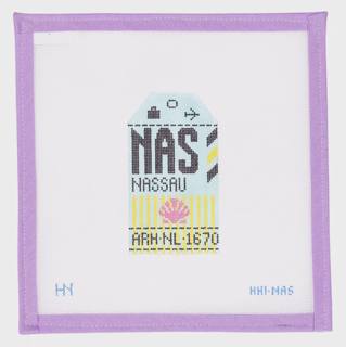 Nassau Travel Tag by Hedgehog Needlepoint (thumbnail)