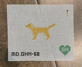 Green Heart Needlepoint: Golden Retriever Mini by Mopsey Designs (thumbnail)