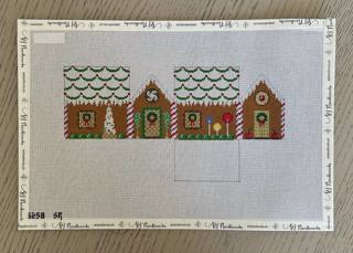 3D Gingerbread House - Green Scallop Roof by Liz Goodrick-Dillon (Tapestry Tent, via Susan Roberts) (thumbnail)