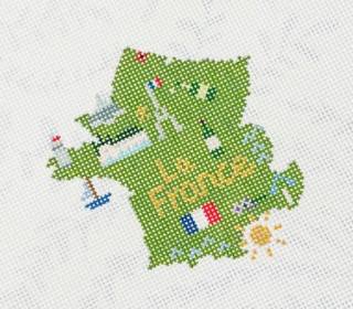 Map of France by Stitch Style Needlepoint (thumbnail)