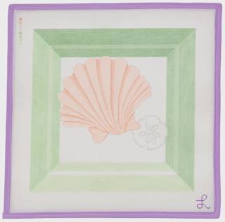 Scallop & Sand Dollar Shadow Box Pillow by Lycette Designs (thumbnail)
