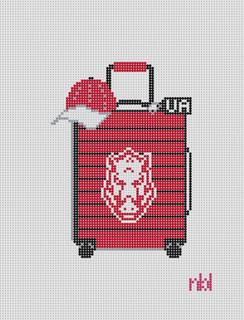 Needlepoint by Laura Arkansas Travel Suitcase Needlepoint Canvas by Needlepoint by Laura (thumbnail)