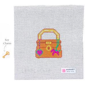 Bag Charm Love Lock Needlepoint Canvas (include Key Charm) by August Design Works (thumbnail)