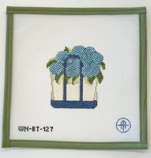 Blooming Hydrangeas Tote by Wheelhaus Needlepoint (thumbnail)