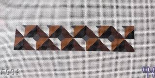 Color Block Key Fob in Brown/Black by melissa loves needlepoint (thumbnail)