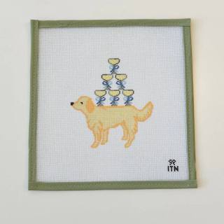 Champagne Retriever Canvas by Ivy Thread Needlepoint (thumbnail)