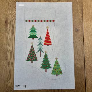 Christmas Trees Stocking Canvas by Liz Goodrick-Dillon (Tapestry Tent, via Susan Roberts) (thumbnail)