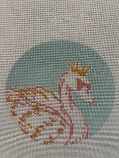 Seven Swans A- Swimming - Plum by The Plum Stitchery (thumbnail)
