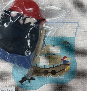 pirate ship with pirate by Kathy Schenkel (thumbnail)
