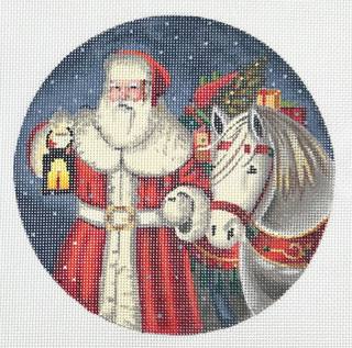 santa with horse & presents by Susan Roberts Needlepoint (thumbnail)