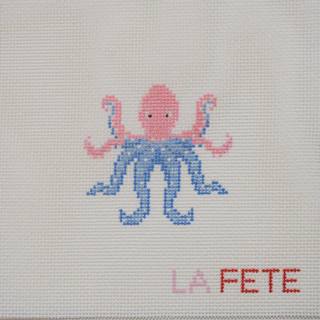 Octopus Hand Painted Needlepoint Canvas by La Fete Needlepoint (thumbnail)