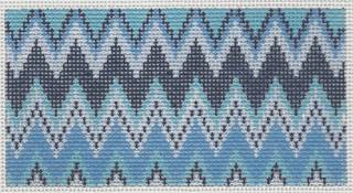 Blue Zig Zag Insert by Anne Fisher Needlepoint (thumbnail)