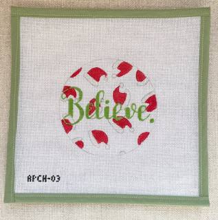 Believe Santa hat by Officially Needlepoint (thumbnail)