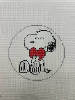 Snoopy Hugging Heart by Officially Needlepoint (thumbnail)