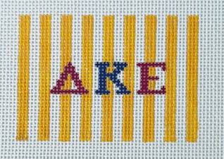 Stripe luggage tag insert-Delta Kappa Epsilon 1901-DKE by Kangaroo Paw Designs (thumbnail)