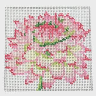 Simply Flowers Pink / Green Mum Coaster by Jean Smith Designs (thumbnail)