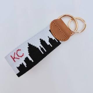 KC Skyline Finished Needlepoint Key Fob by KCN Designers (thumbnail)
