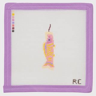 Koinobori Pink Fish Flag by RenniCo Needlepoint (thumbnail)
