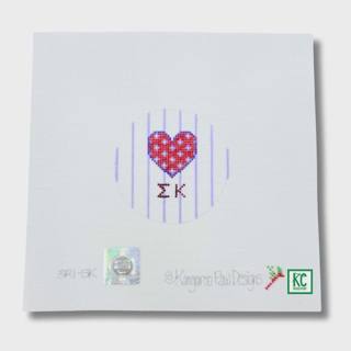 Sigma Kappa 3" Round Canvas by Kangaroo Paws (thumbnail)
