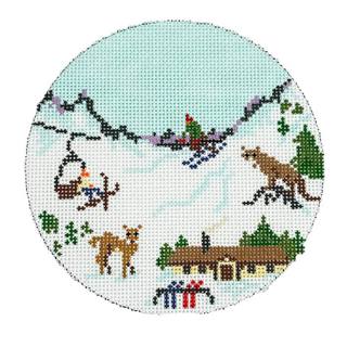 Ski Resort Travel Round - Customize by Atlantic Blue Canvas (thumbnail)