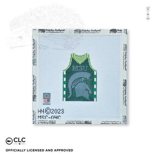 Michigan State University Basketball Jersey by Hedgehog Needlepoint (thumbnail)