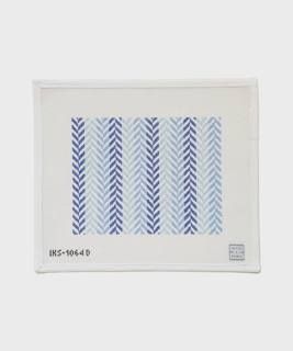Herringbone Clutch Canvas - Blue by Initial K Studio (thumbnail)