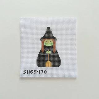 Green Face Witch Angel Canvas by KCN Designers (thumbnail)
