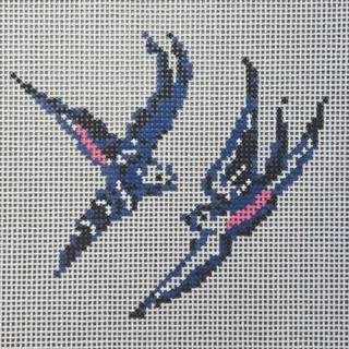Blue Willow Deconstructed-Birds by The Gingham Stitchery (thumbnail)
