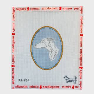 The Greyhound/Whippet Dog Cameo by Atlantic Blue Canvas (thumbnail)