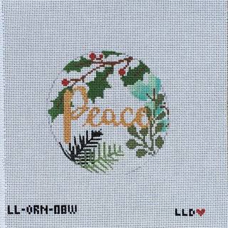Botanical Peace-- white by Laura Love Designs (thumbnail)