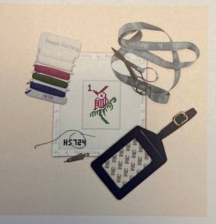 Luggage Tag Needlepoint Kit - Bird Bam by Happy Stitching (thumbnail)