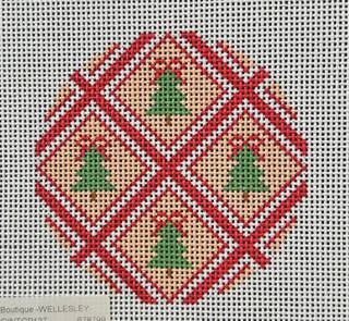 TREE TRELLIS ROUND by Goodpoint Needlepoint (thumbnail)