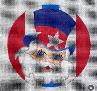 Raymond Crawford HO2773 Patriotic Santa Round by Raymond Crawford (thumbnail)