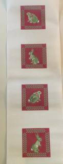 Rabbits with Fern Border, Coaster Set by Liz Goodrick-Dillon (Tapestry Tent, via Susan Roberts) (thumbnail)