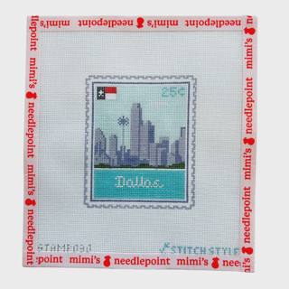Dallas Travel Stamp by Stitch Style Needlepoint (thumbnail)