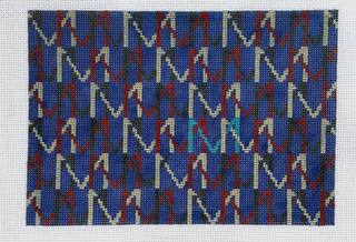 Letter Series - M in Blue by Jeni Sandberg Needlepoint (thumbnail)