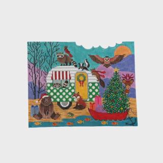Wildlife Christmas Camping by CBK Needlepoint (thumbnail)