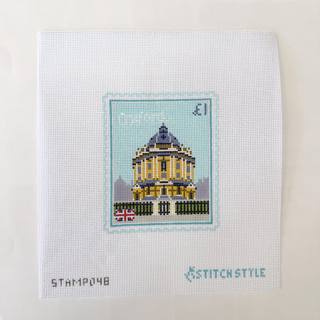 Oxford, England Travel Stamp by Stitch Style Needlepoint (thumbnail)