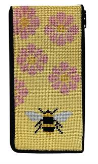 Flowers and Bee Eyeglass Case Stitch/Zip by Alice Peterson (thumbnail)
