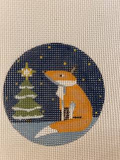 Fox at Tree Ornament by Victoria Whitson (thumbnail)