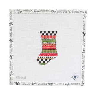 Micro Green Red Gold Stocking by Blueberry Point Canvas (thumbnail)