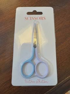 Light blue/lavender striped scissor by Victoria Whitson (thumbnail)