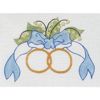 Wedding Rings with Blue Bow by Meredith Collection (thumbnail)