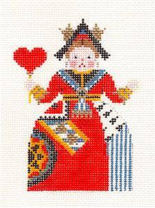 Canvas ~ Queen of Hearts from Alice In Wonderland handpainted 18 Mesh Needlepoint Ornament Canvas by Petei by Petei (thumbnail)
