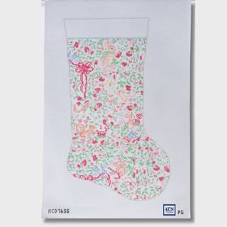 Woodland Christmas Animal Stocking Needlepoint Canvas by KCN Designers (thumbnail)